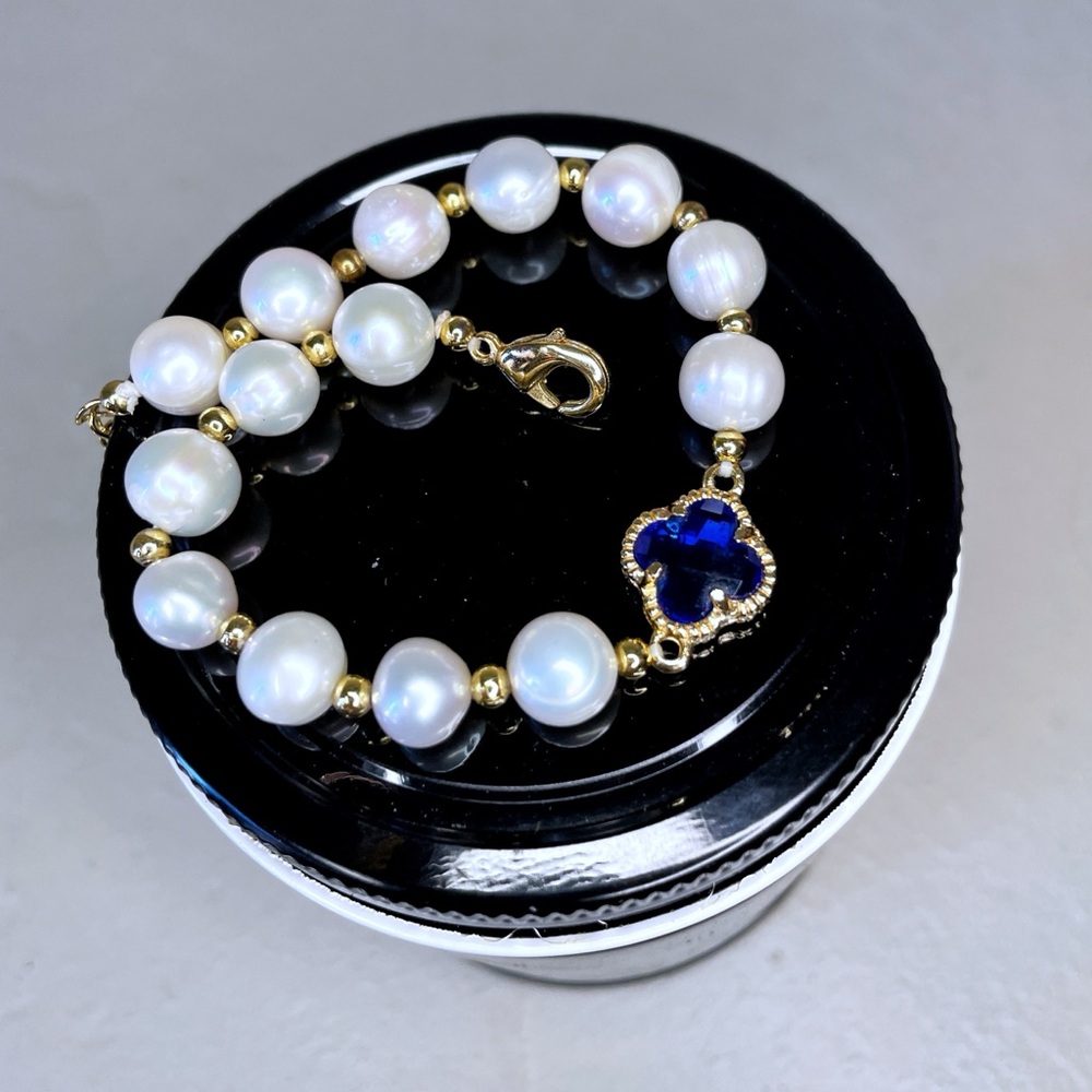 New White Pearl Gold Plated Bracelet - Picture 5 of 11